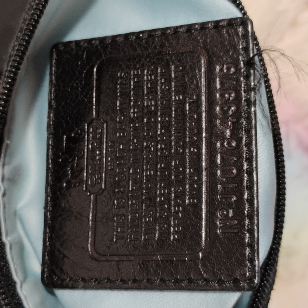 SALE! Coach Signature Print Vintage Crossbody Bag & Matching Mini Wristlet - Picture 15 of 16